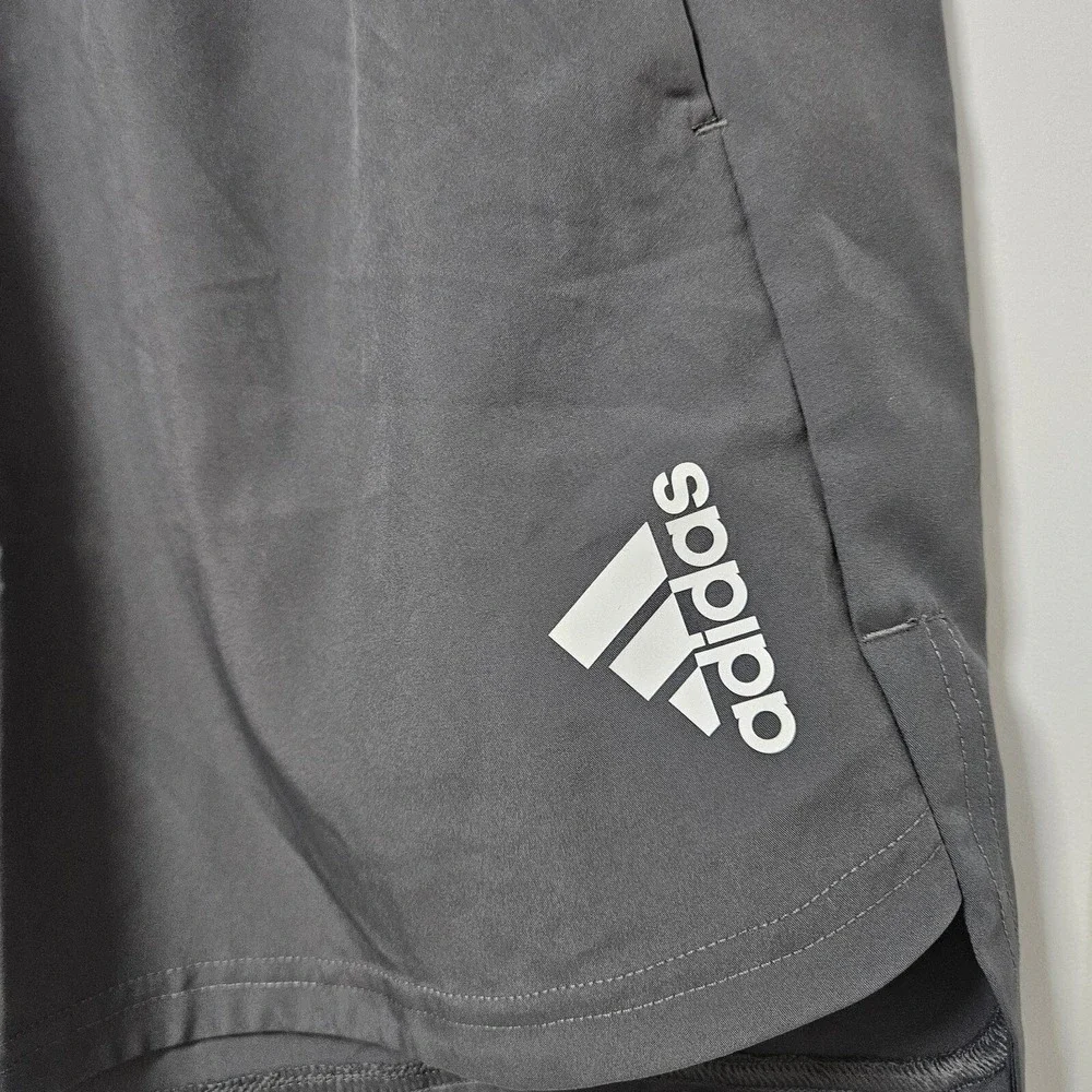 Adidas Shorts Mens 2XLT Grey D4M‎ Training Aeroready IC7278 Zipper Pockets NWT